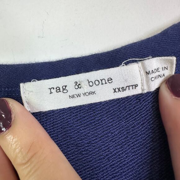 Rag & Bone Navy Blue Phoenix Vee midi Dress Women’s XXS - Picture 3 of 9